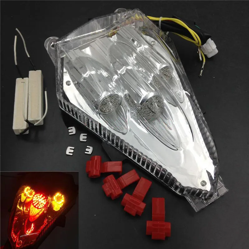

For 06-13 Yamaha YZFR6 YZF R6 LED Tail Brake Rear Turn Signals Indicator Warning Stop Lights 2006 2007 2008 2009 2010 2011-2013