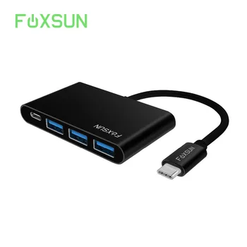 

4-in-1 USB-C Hub with 3 USB 3.0 Ports and Type C Power Delivery for Apple MacBook/ChromeBook ,Multi-Port Aluminum Type-C Adapter