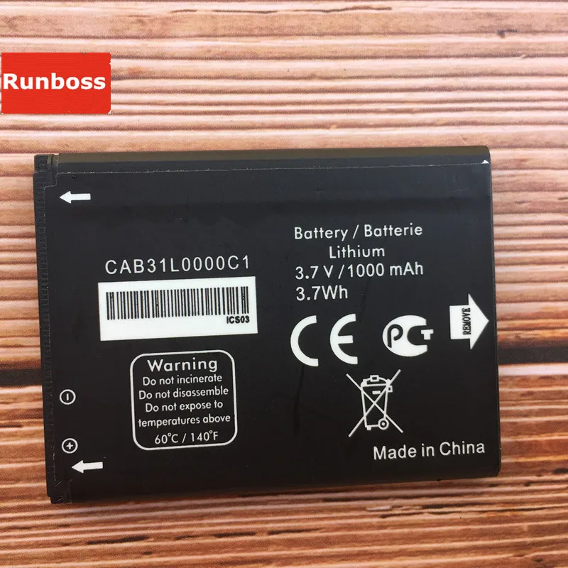 100% новый высококачественный аккумулятор CAB31L0000C1 для ALCATEL CAB31L0000C2 мобильный