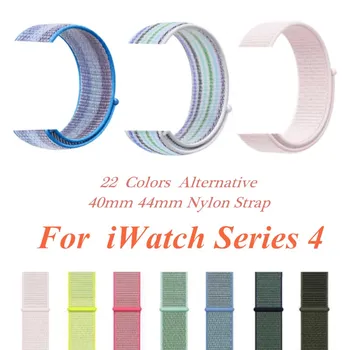 

40mm 44mm For Apple Watch Series 4 Bands Nylon Wove Replacement Strap Colorful Sport Bracelet Wristband Belt Loop For i Watch 4