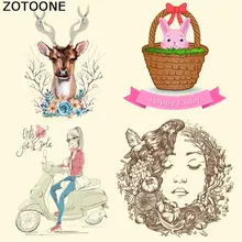 ZOTOONE Цветочные нашивки утюжок на теплопередачи патчи для детской одежды Пожиратель Банни DIY полосы аппликация на футболку пользовательские наклейки E