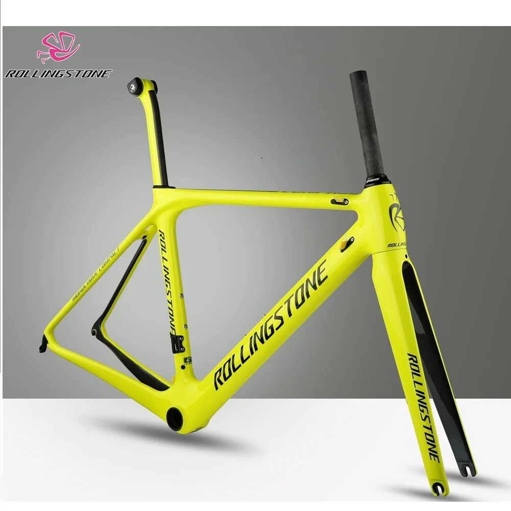 Excellent Rolling Stone Compass Road Carbon frame with FORK, Seat post RED 45cm 47cm 50cm c-t 1030g 5