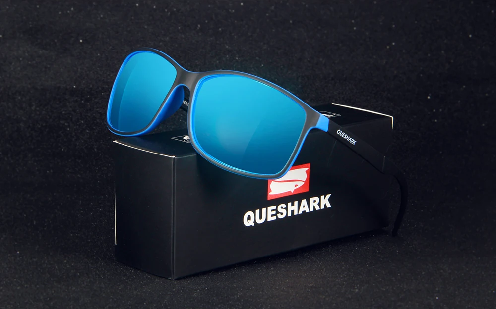 QUESHARK TR90, гибкая оправа, поляризационные очки для рыбалки, Uv400, походные, для кемпинга, катания на лыжах, квадратные очки, спортивные, рыболовные солнцезащитные очки