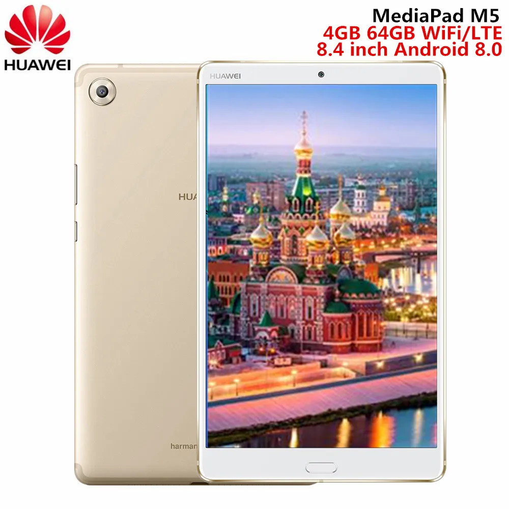 

HUAWEI MediaPad M5 Tablets PC 8.4 Inch Android 8.0 Kirin 960 Tablet 4GB RAM 64GB ROM Octa Core Bluetooth Tablets 13.0MP Camera