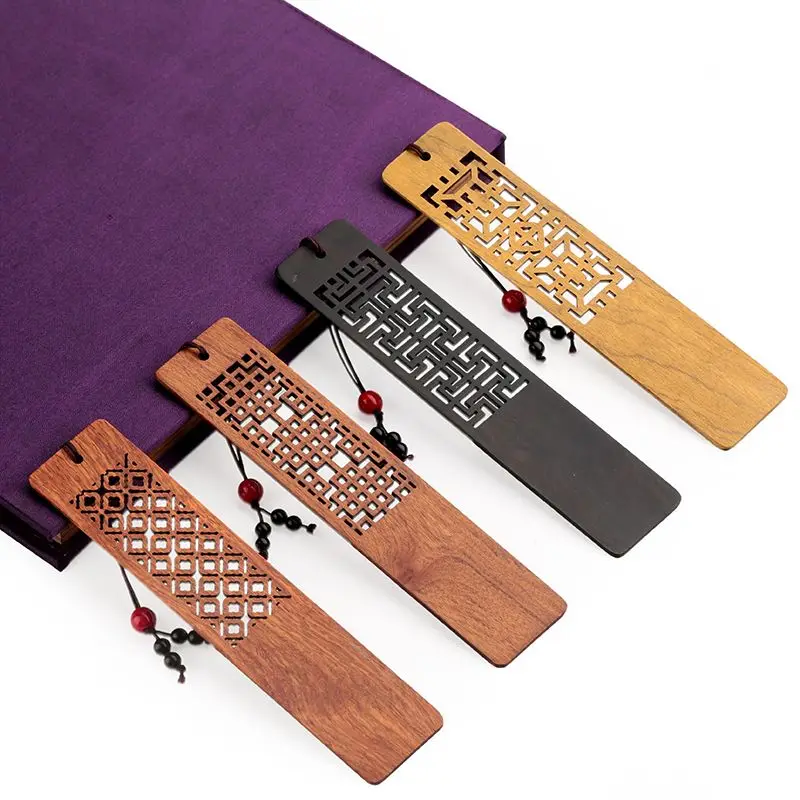 

Zhai высококачественный набор из красного дерева закладки для книг галерея окон черное дерево искусственное дерево индивидуальная надпись