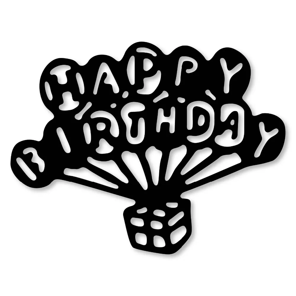

Dies Scrapbooking Metal Happy Birthday Gifts Cutting Dies Craft New 2019 Embossing Stamps Stencils Paper Card Making Template