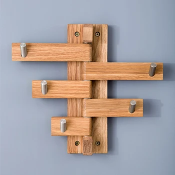 

Creative Wall Hook Coat rack hanger Rotatable wood Strong stainless steel wall Stan Keyes on Zhiwu rack Wallets nastennaya