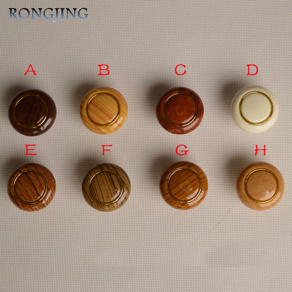

10x Kitchen Cabinet Drawer Knobs Furniture Cupboard Handles Dresser Knob ABS Wine Box Closet Cabinet Bars Wooden Round Pulls