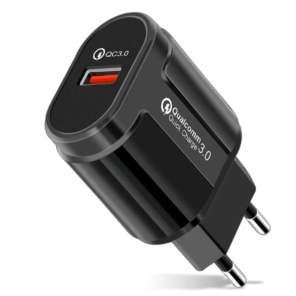 

Quick Charge 3.0 18W 3Amp USB Wall Charger for Galaxy S9/S8/Edge/Plus, Note 8/7, LG G4, HTC One A9/M9, Nexus 9, iPhone, iPad