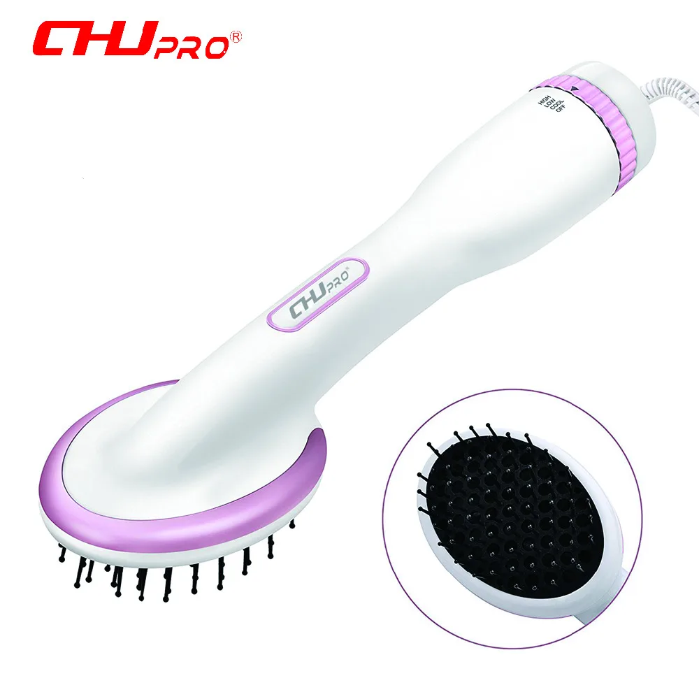 

CHJ Blower Brush Hair Dryer Home Use Hair Styler Brush Hair Dryer Comb PPA Ionic Wet Hair Straightening Dryer