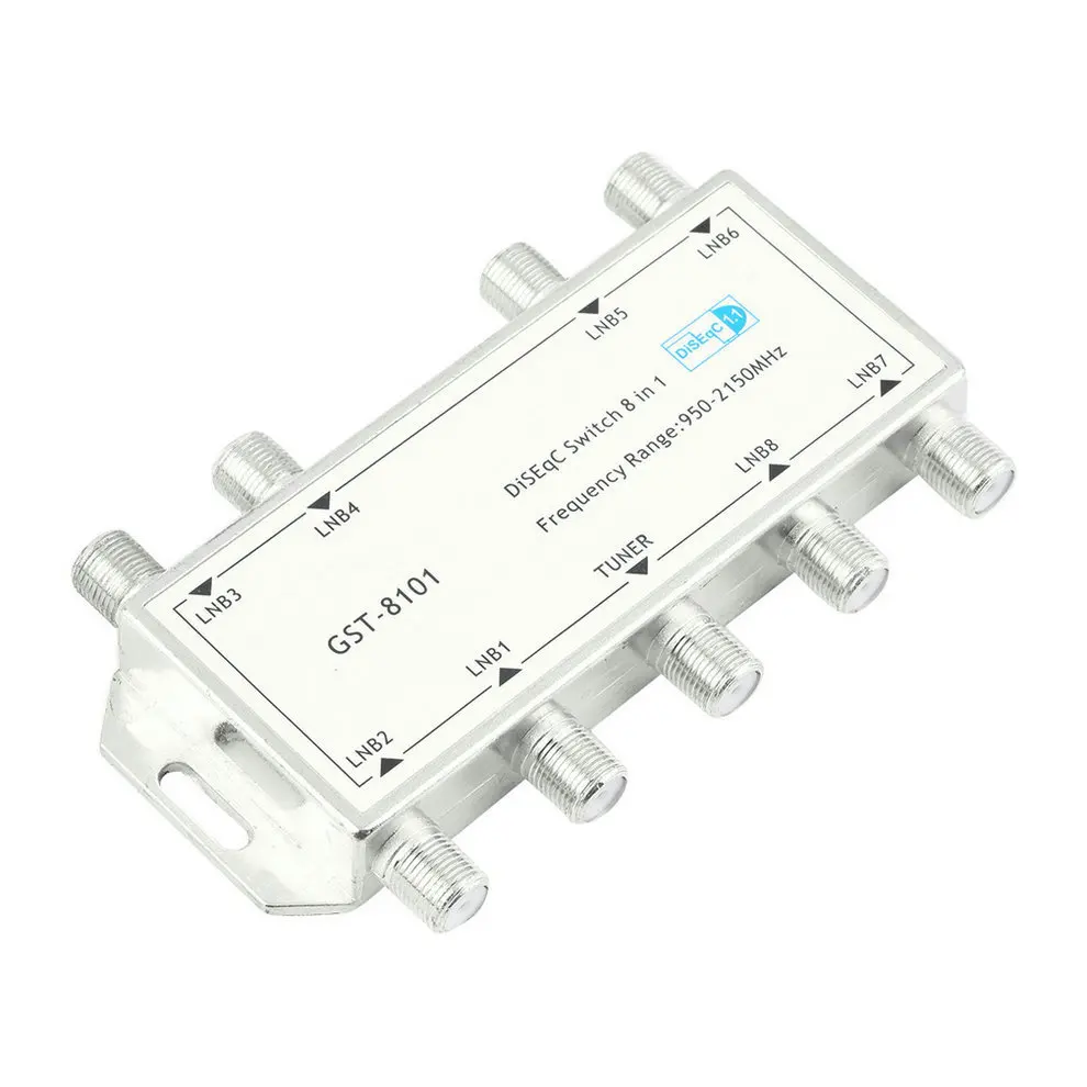 

new1pcs GST-8101 8 in 1 Satellite Signal DiSEqC Switch LNB Receiver Multiswitch