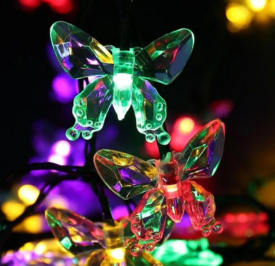 

YHINT Outdoor garden decor Butterfly Solar led string lighting Christmas holiday Decoration fairy decorative Lights guirlande