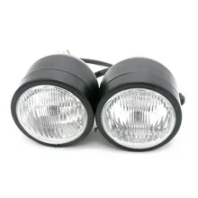 Motorcycle Headlights General Twin Headlight Motorcycle Double Dual Head Lamp Dominator For Harley Honda Yamaha Kawasaki Suzuki