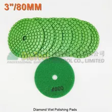Best Offers SHDIATOOL 8pcs Diameter 80mm Grit#800 Diamond Wet Polishing Pads For Granite Marble Sander Disk 3" Resin Bond Stone Sanding Disc