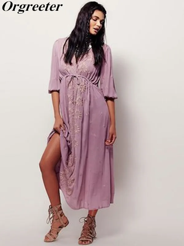 purple boho dresses