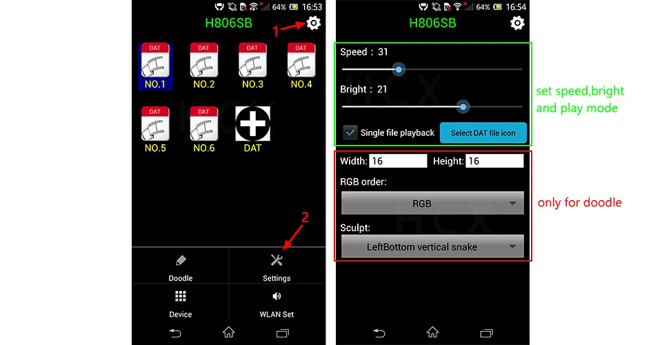 Светодиодный контроллер Wi-Fi с помощью телефона Android через WLAN, 1 порт управления 2048 пикселей, DMX512 контроллер Поддержка WS281, DMX512 и т. д