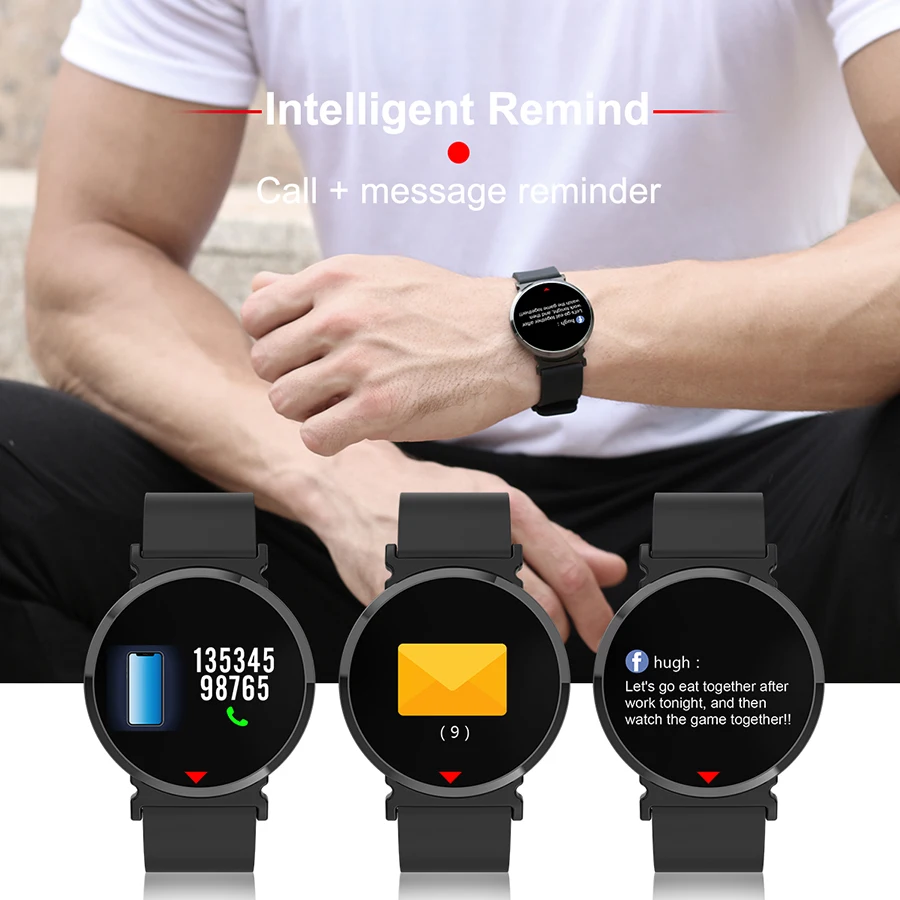 SCOMAS Fashion Smart Watch OLED Display Heart Rate Monitor Blood Oxygen Sports Relogio Smartwatch For Men Women