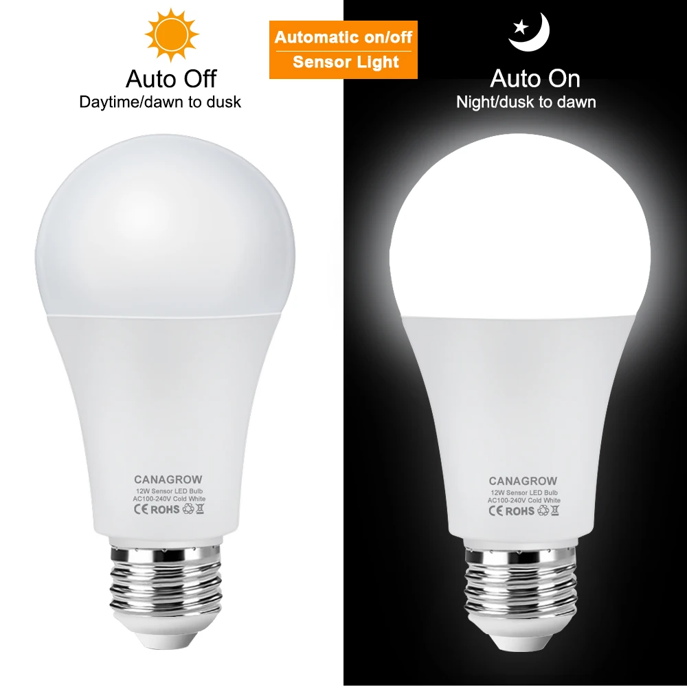 WiFi умная Лампочка 8 Вт 9 10 12 E27 A60 датчик движения PIR Dusk to Dawn LED Ночная лампочка лампа