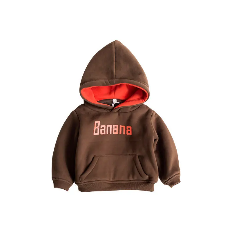 

2019 new Korean version of thickened boys and girls clothing children hooded clothes autumn and winter kids hoodie