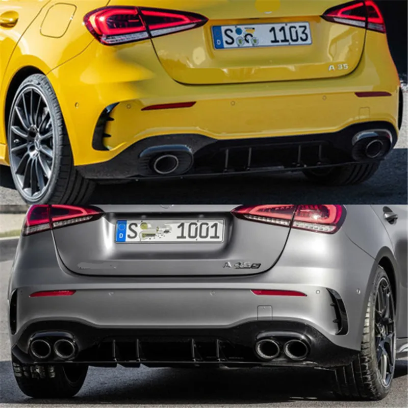 2 шт. наклейки на задний бампер для Mercedes Benz A Class W177 Hatchback A180 A200 A220 A250 A35|Спойлеры и