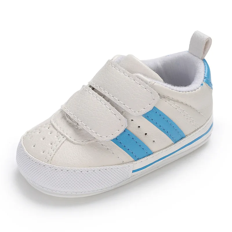 Повседневная Мягкая прогулочная спортивная обувь на плоской подошве для новорожденных мальчиков и девочек