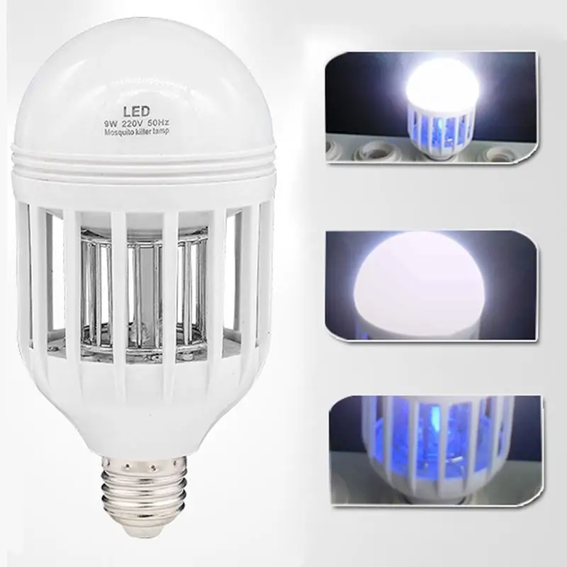 LumiParty EU Plug E27 Bug Zapper светодиодный светильник убийца комаров лампа адаптер розетка