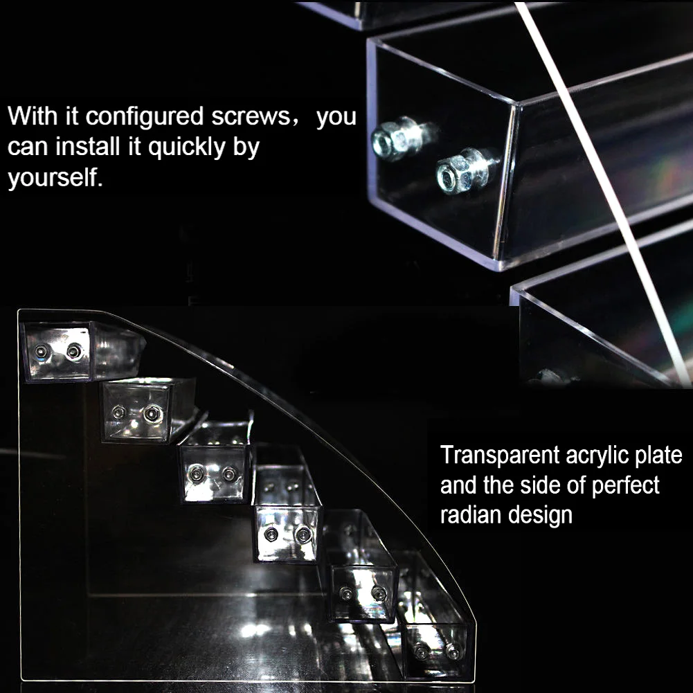 Новые прозрачные акриловые косметические средства для ногтей хранение полировки Организатор стойки держатель дисплея