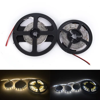 

High Brightness Warm Cool White Single Color LED Strip 5M DC12V SMD 2835 IP20 60Led/M Non-Waterproof Flexible LED Light Strip