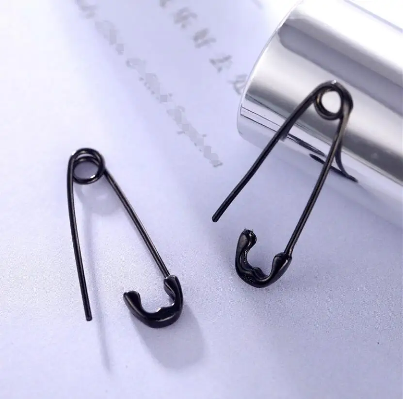 

Paper clip ear buckle S925 sterling silver wild hip hop earrings female earrings jewelry gift tide male