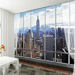 Пользовательские 3d обои европейские 3D окна Нью-Йорк высотные рисунки на зданиях диван гостиная ТВ фон декоративный
