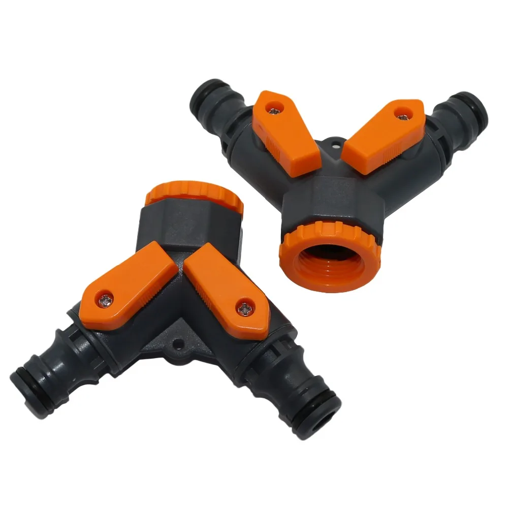 

1/2 Inch To 3/4 Inch Y Shunt Adapter Valve Garden Hose Splitter Connectors Faucet Switch Irrigation Agriculture Pipe Fitting 1Pc