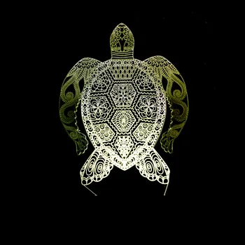 

New Turtle 3d Nightlight Colorful Touch Remote Control Led Desk Lamp Visual Gifts Atmosphere7 Color Change Table Lamps