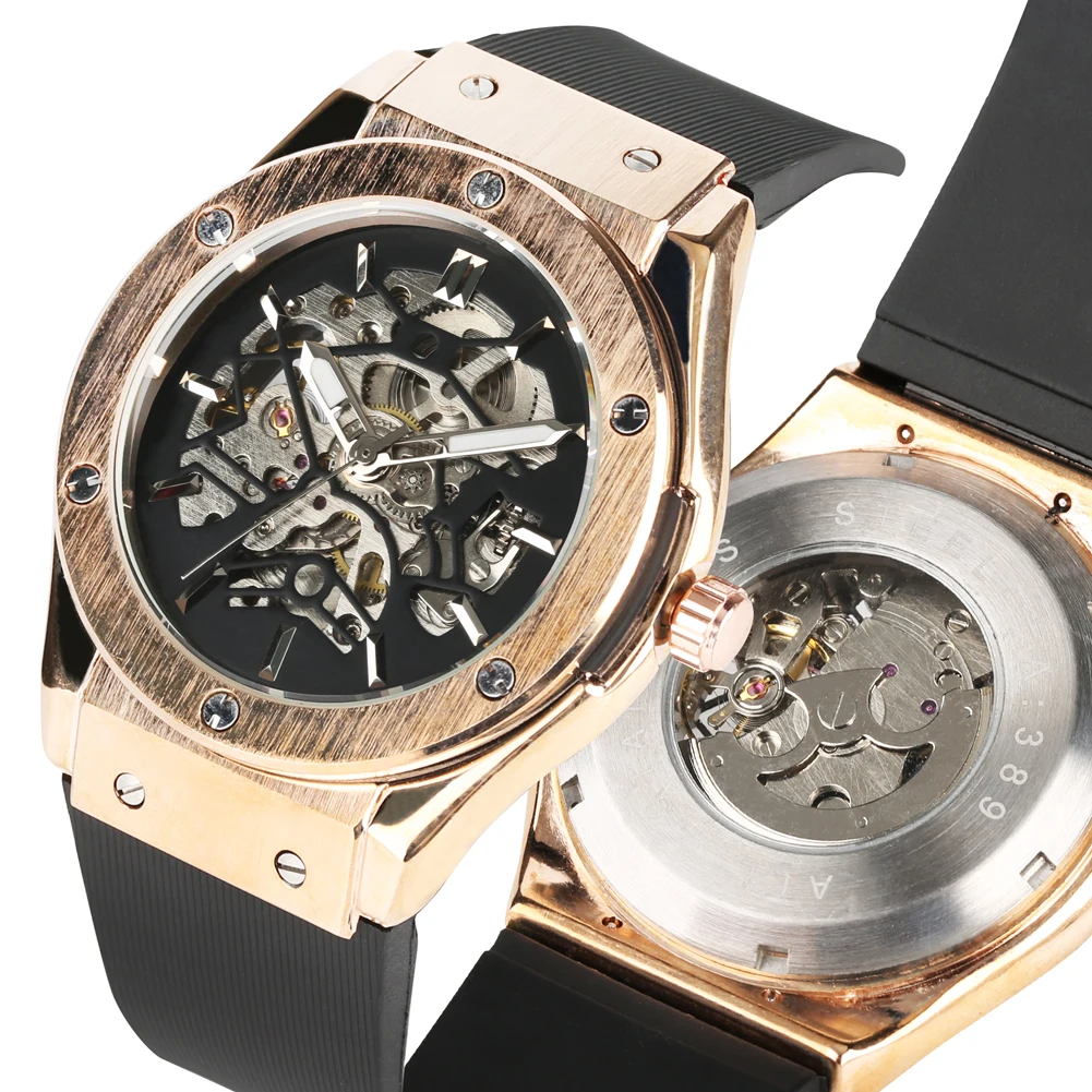 

Mens Top Brand Luxury Automatic Mechanical Watches Sport Watch Skeleton Dial Business Watch relogios masculino