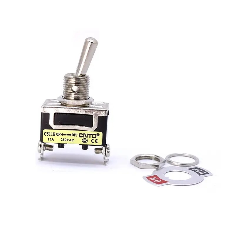 1PCS Toggle Switch 2 Pin ON OFF Rocker Switch 250V 15A Single ploe