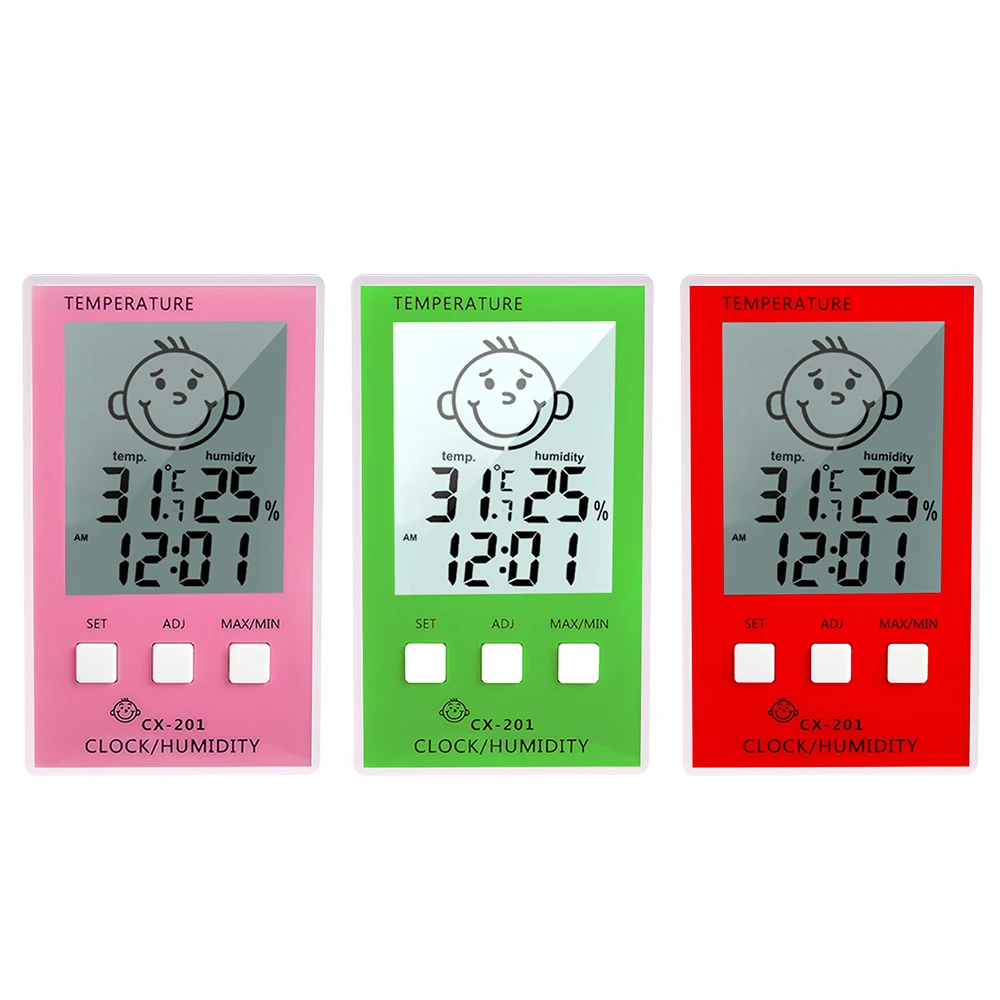

digital thermometer hygrometer LCD Weather Station Clock Temperature humidity meter tester indoor outdoor termometro digital