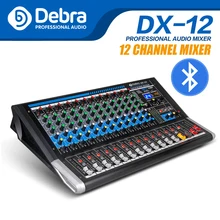 Дебра аудио DX-12 12 каналов аудио dj микшер контроллер звуковая карта с 24 DSP эффект, включающим в себя гарнитуру блютус и флеш-накопитель USB XLR Jack Aux Вход