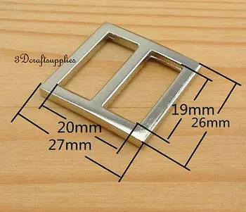 

strap adjuster rectangle sliders alloy nickel 19 mm 3/4 inch 10pcs U87