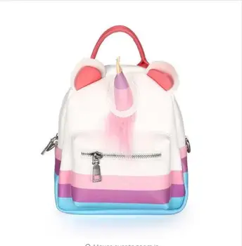 

Women Mini Backpack for Girls Cute Unicorn Shoulder Bag Women PU Leather Backpack
