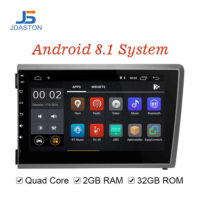 

JDASTON Android 8.1 Car Multimedia Player For VOLVO S60 V70 XC70 2000 2001 2002 2003 2004 2 Din Car Radio GPS Navigation Audio