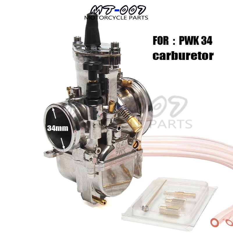 Plating Silver 34mm Carburetor for PWK 34 Maikuni Model with power jet