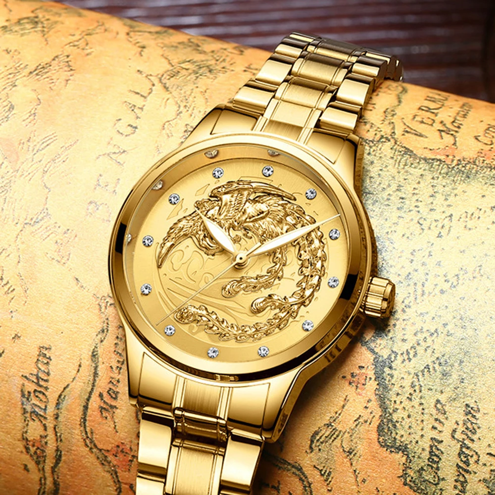 

FNGEEN Quartz Phoenix Watch Women Wrist Watches Luminous Waterproof Female Clock Fashion Luxury Ladies Watches Relogio Feminino