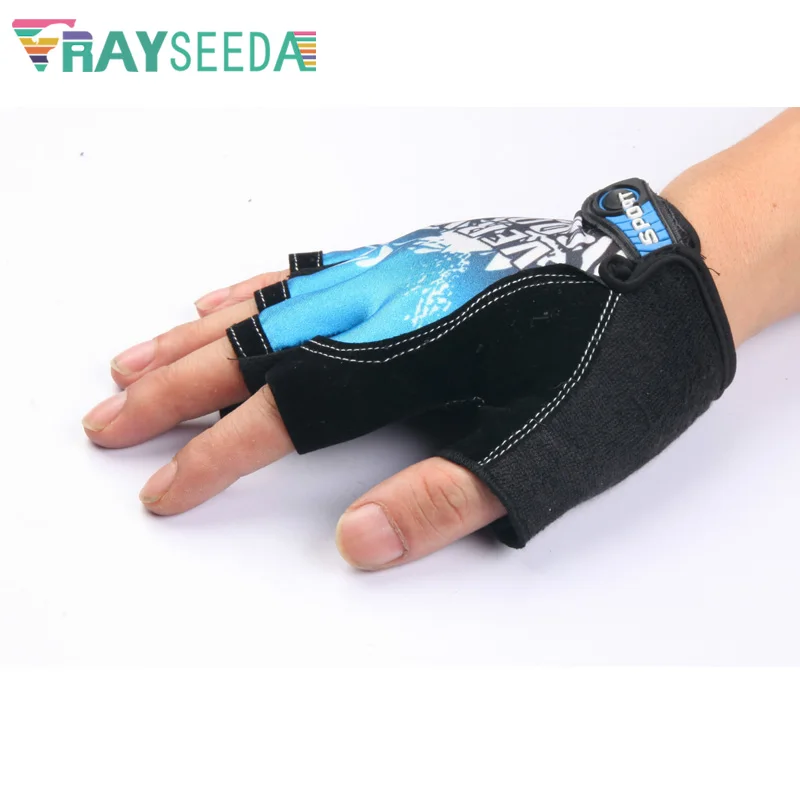 Rayseeda Half Finger Weight Lifting Gym Fitness Sports Gloves Adjustable Cool Summer Running Riding Cycling Gloves For Men Women