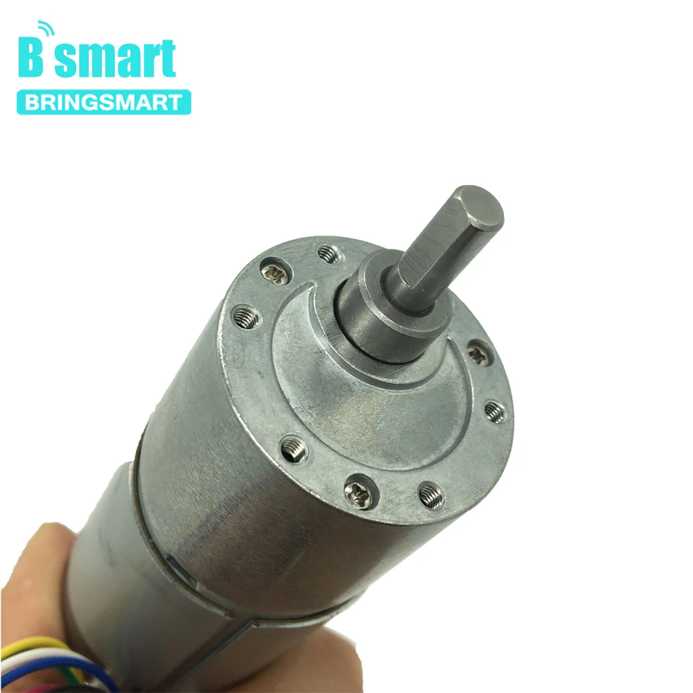

Bringsmar Gear Motor JGB37-540B High Torque DC Motor Speed Controller Micro Encoder Disk Metal Gearbox 12V Gear Motor Electrico
