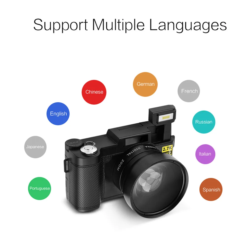 Цифровой Камера видеокамера HD Дисплей 3 дюймов Портативный 4x зум с откидной крышкой с функцией Экран дропшиппинг