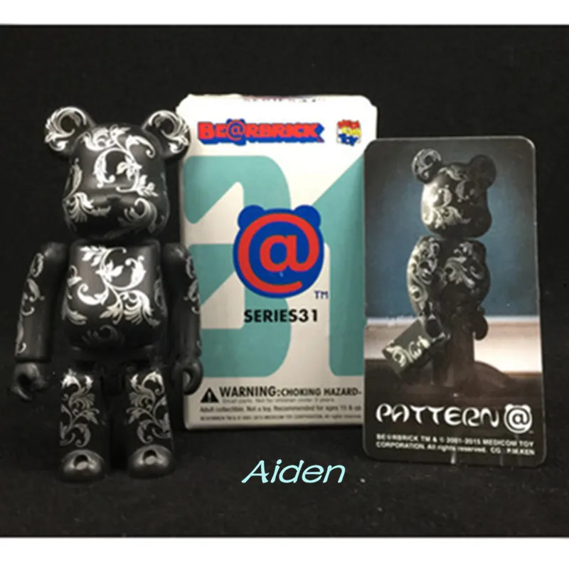 

3" Bearbrick Gloomy Kaws BB Be@rbrick 100% BASIC Original Fake BASIC Pattern Street Art PVC Action Figure Model Toy BOX 7CM Z696
