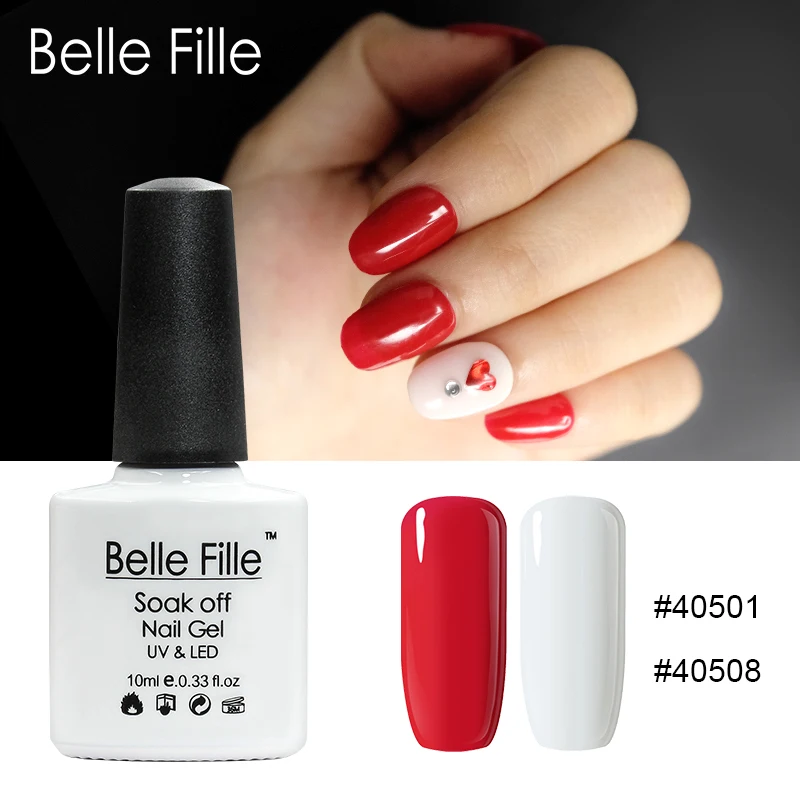 Гель лак для ногтей Belle Fille оранжевый цвет УФ гель UV Vernis Полупостоянный лак|Гель