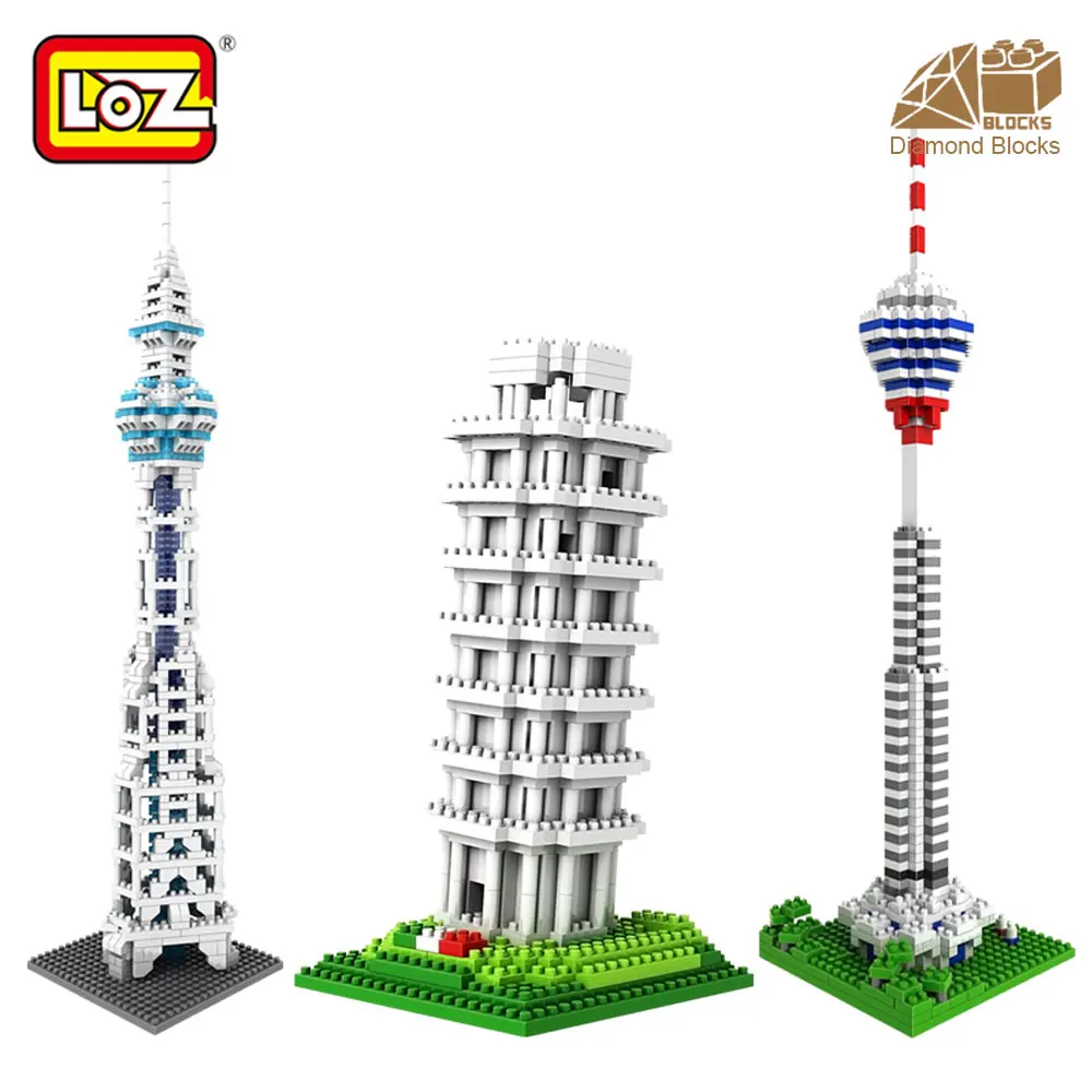 LOZ Architecture Famous Architecture Building Block Toys Diamond Blocks Diy Building Mini Micro Blocks Tower House Brick Street world famous architecture brandenburg gate berlin germany mini diamond building block loz nanoblock assemblage diy toys for kid