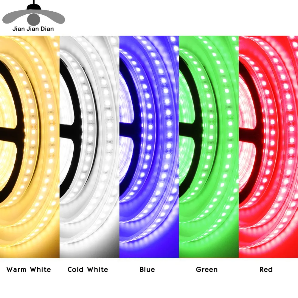 

LED Strip 220V Flexible Light RGB Dimmable SMD 2835 5050 Waterproof Power Plug 1M 2M 5M 10M 15M 20M 25M Outdoor Garden Lighting