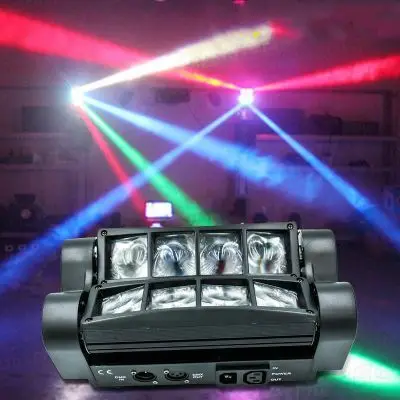 

Mini LED Spider light 8X10W LED Beam moving DMX Stage Lights Business Light High Power Light with Professional for KTV Disco DJ