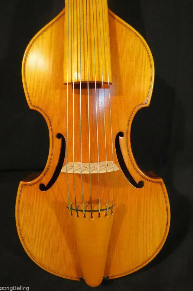 Ручная работа концертный маэстро птичий глаз 7 струн 13 7/" viola da gamba#6007